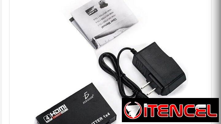 Splitter Hdmi 1×4 1080P Divisor Señal Amplificador Tv Monitor