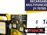 LAMPARA RECARGABLE MULTIFUNCIONAL CON PANEL SOLAR