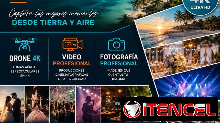 ¡EXCLUSIVO! Lleva tu negocio o evento al siguiente nivel con Drone 4K, Fotos y Video Profesional 🚀