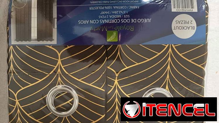 Juego de 2 Cortinas Estampadas Blackout (CV)