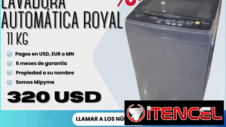🧼 LAVADORA AUTOMÁTICA ✅ ROYAL DE 11 KG 💲320 USD