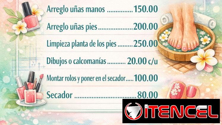 Servicio de manicura y pedicura