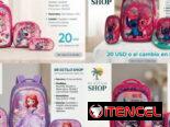 Mochilas, juegos con merenderos y demás de 9, 15 y 20 usd