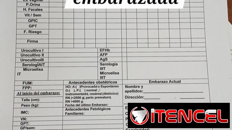 Tarjetón de Embarazada