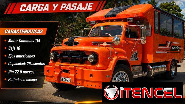 Camioneta Ford 52 de carga y pasaje