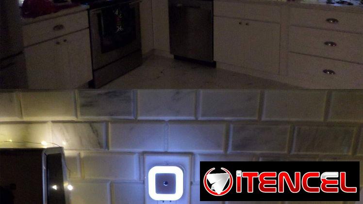Lámpara de noche LED con sensor inteligente de atardecer a amanecer, luz blanca natural
