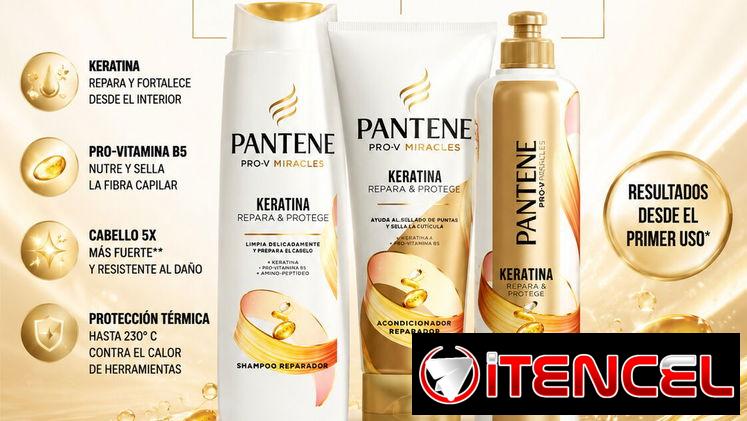 Set Pantene Keratina Shampoo, Acondicionador y Crema de peinar