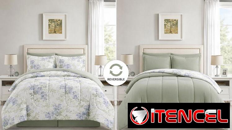 Juego de cama Reversible dos estilos en un solo comforter cama queen Size con envío incluido