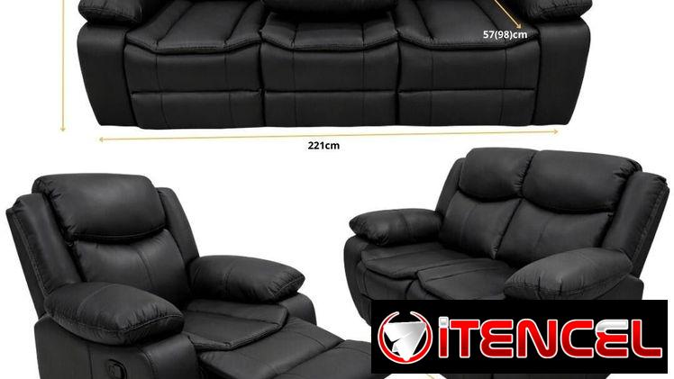 Juego de sala 321 cuero de aire,2500 usd