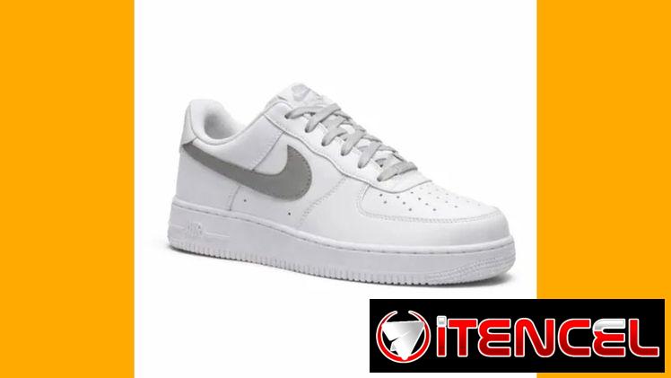 TENIS NIKE AIR FORCE BLANCO Y PLATEADO VPT-0349