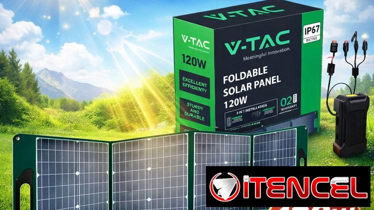 Panel Solar V‑TAC 120 WATT – NUEVO en su Caja