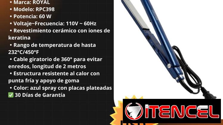 Plancha de cabello 45W ROYAL RPC398