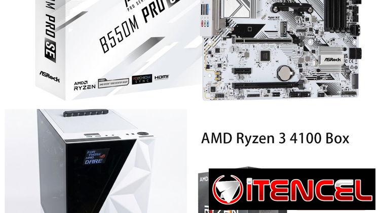 PC Torre Gaming AMD Ryzen 4100 + B550M pro SE+ 16G RAM DDR4 3400Mhz + GTX 970 4G + 1SSD+1HDD + Fuente 500W certificada
