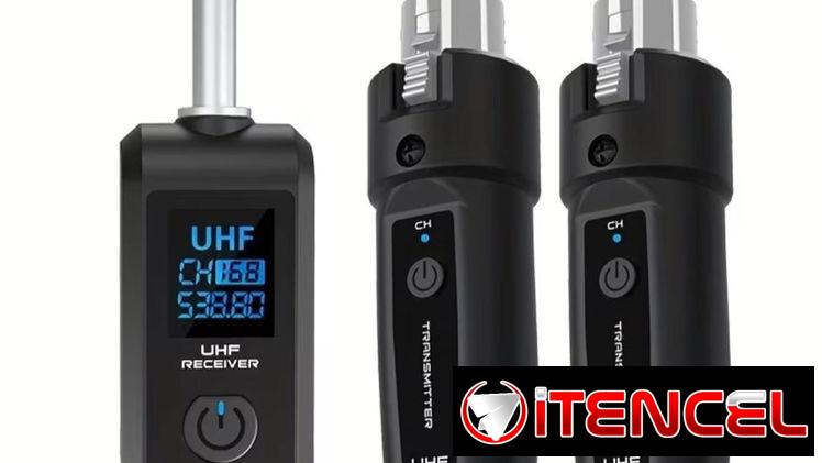 Transmisor y Receptor de microfono o instrumentos Doble(sirve para convertir los microfonos de lineas en inalámbricos)