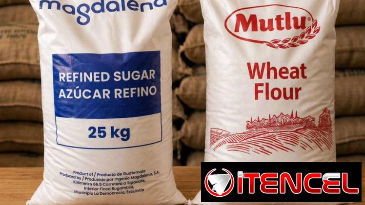 Sacos de harina y azúcar de 25 kg