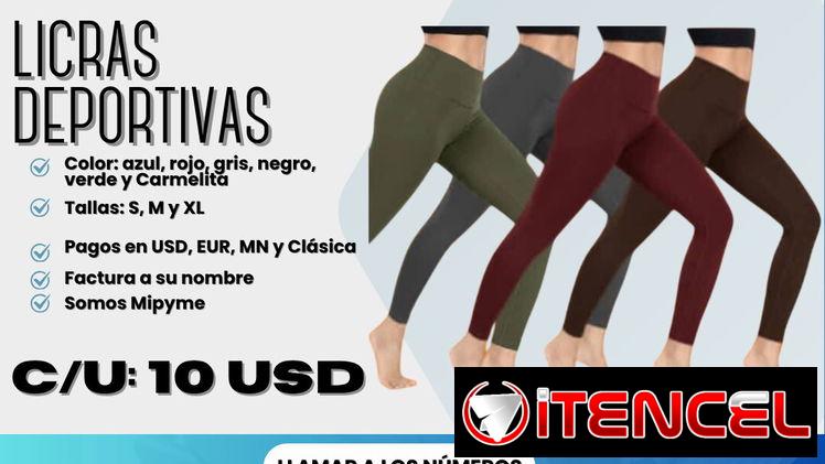 🏃‍♀️LICRAS DEPORTIVAS 💲10 USD CADA UNIDAD ✅ VARIAS TALLAS Y COLORES