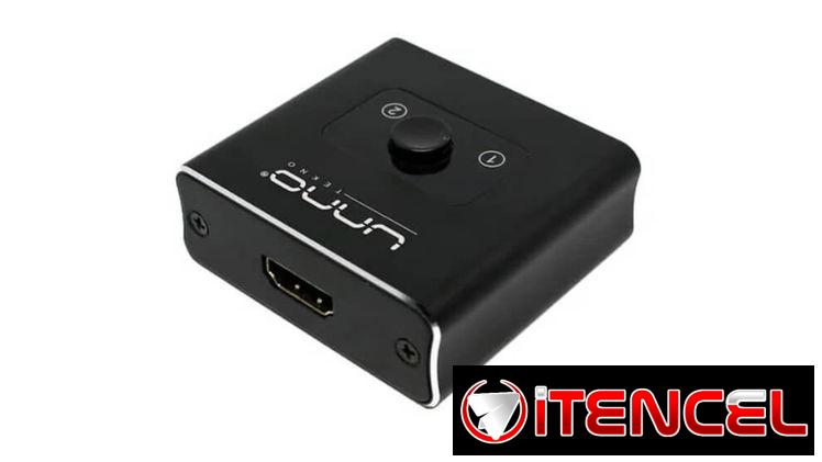 Splitter/Switch Unno Tekno HDMI Bidireccional 4K 60Hz 2 Puertos Plug & Play Compatible Con Consolas y TV