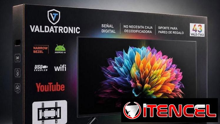 Smart TV de 43″ Valdatronic, incluye cajita digital interna y soporte a la pared. Precio 280 USD, con TRANSPORTE INCLUID