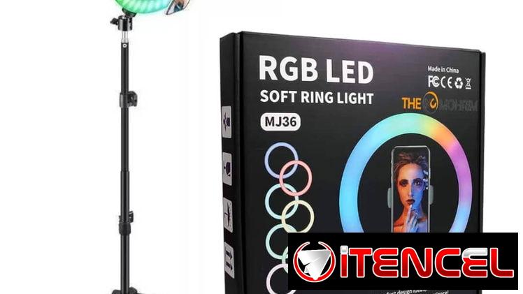 Aros de luz grande con trípode