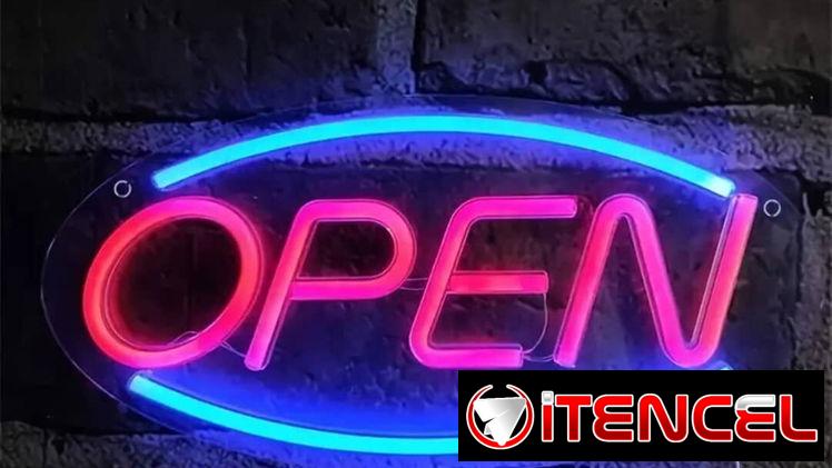 Cartel open lumínico ideal para negocios