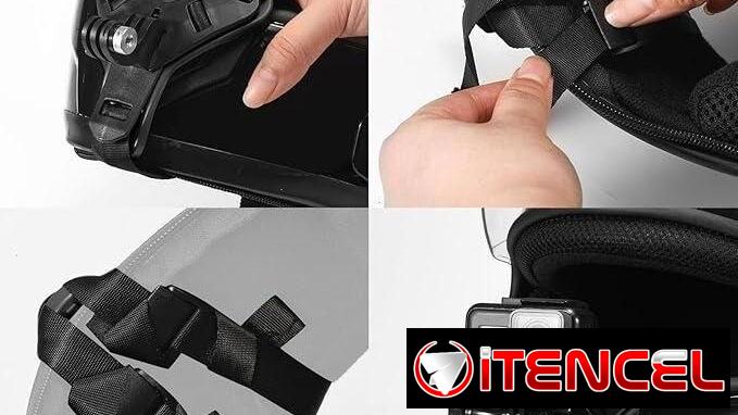 ☎️53544655 🛵 Entrega Disponible ⭐Soporte para cámara de acción en casco de motocicleta con correa para barbilla ⭐