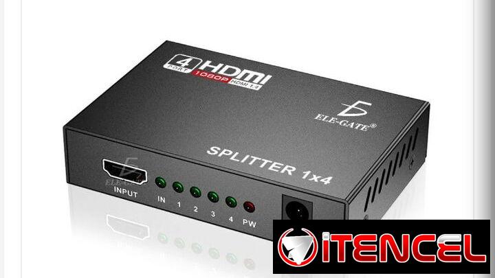 Splitter Hdmi 1×4 1080P Divisor Señal Amplificador Tv Monitor