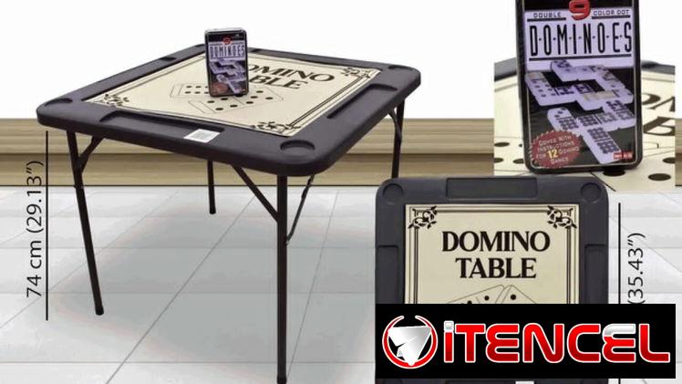 📢 Mesas plegable modernas para jugar dominó, con juego de dominó incluido. Importadas