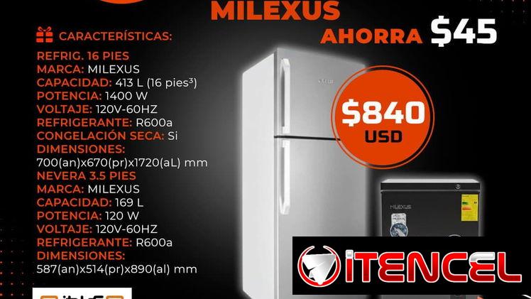 🧊 AHORRA 45 USD 🧊 REFRI DE 16 PIES Y NEVERA HORIZ. 3.5 PIES. SERVICIO DE ENTREGA CON FACTURA Y GARANTÍA. TLF 54833699