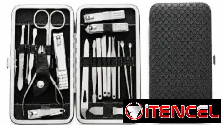 Kit de manicura y pedicura con estuche premium 12 pcs