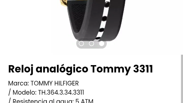 Reloj analógico Tommy 3311. Nuevo