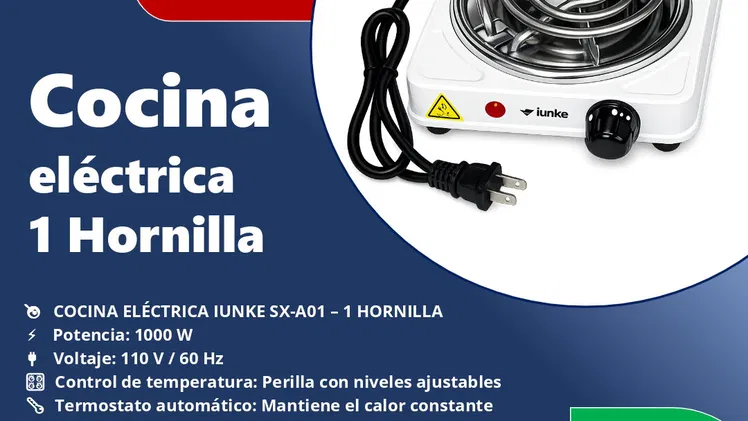 Cocina eléctrica de 1 hornilla