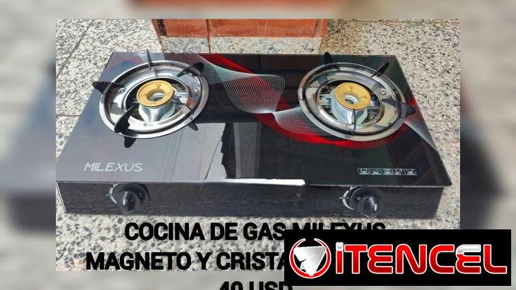 Cocina de gas milexus Magneto y cristal templado