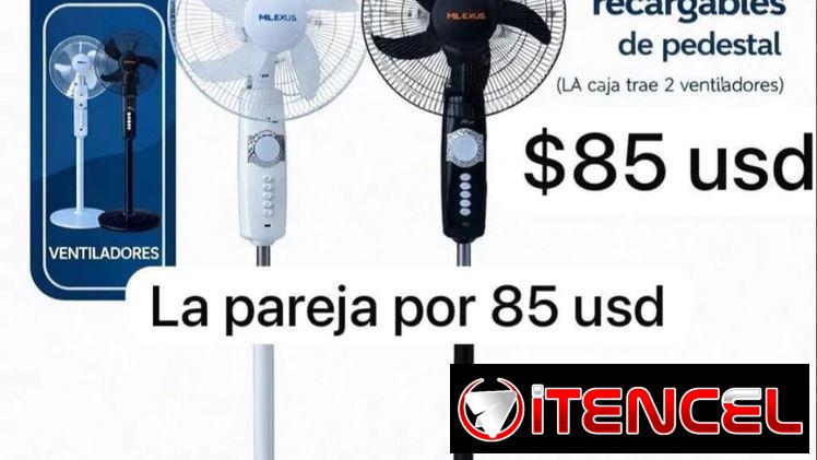 ¡NUEVA OFERTA! Dos Ventiladores recargables por 85 usd.