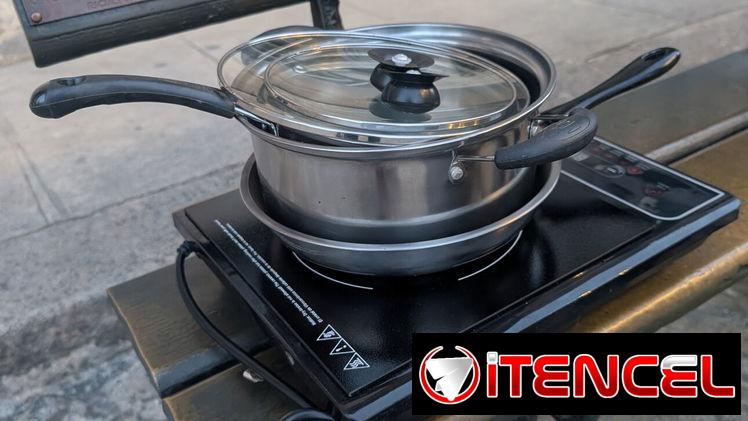 Vendo cosina de inducción con sus accesorios 56691051 20mil pesos