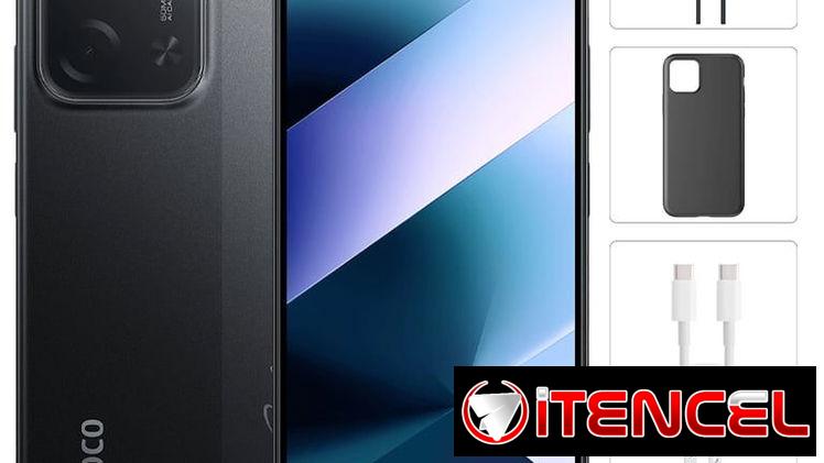 Teléfono Xiaomi Poco C85, 6Gb Ram, 128Gb Almacenamiento, Con Cover, Mica y Audífonos – Negro