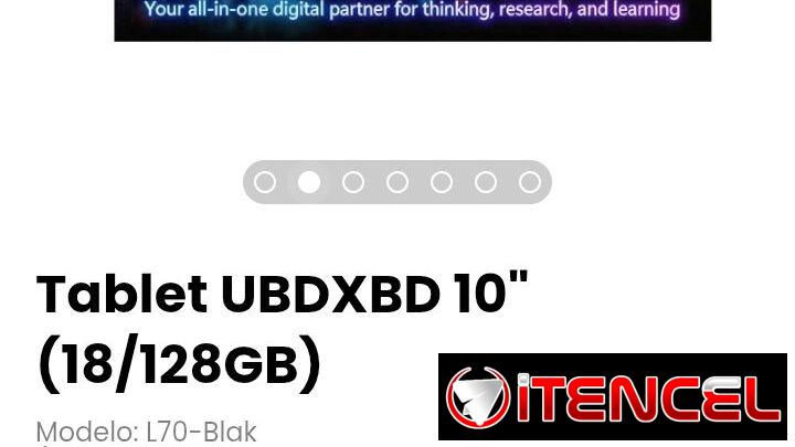 Tablet UBDXBD 10″ (18/128GB) Modelo: L70-Blak