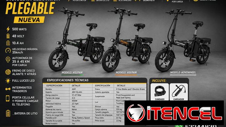 Bicicleta eléctrica plegable