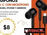 Audífonos USB-C con Micrófono Samsung, iPhone y Android | videojuegoshabana.com