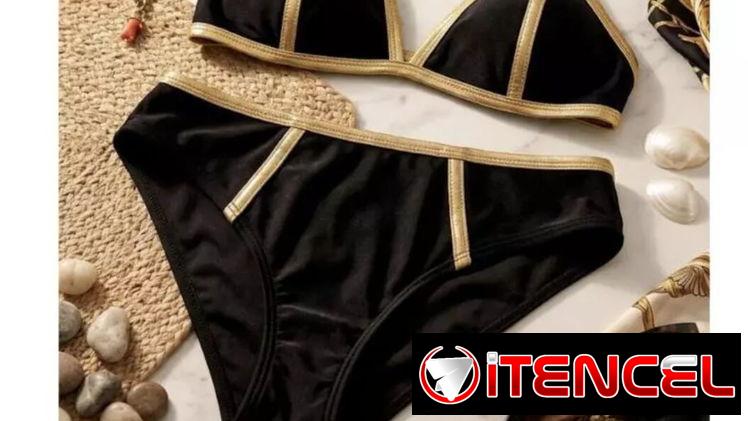 ✨ Biquini negro y dorado ✨