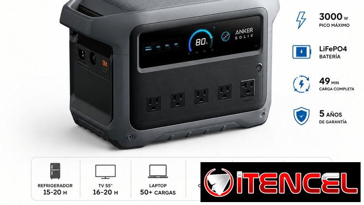⚡ Anker SOLIX C1000 GEN 2 1024Wh | Planta Eléctrica Portátil 3000W Pico | LiFePO4 | 690 USD | WhatsApp 55919946