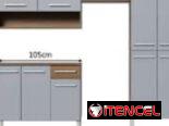 Mueble de cocina 3 en 1. Importados. Color blanco y gris