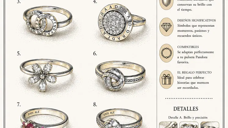 Anillos !!!REBAJA¡¡¡ antes 25, ahora 20. copia 1×1 Pandora plata 925