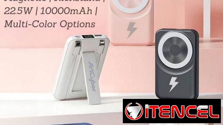 Batería externa magnética de 10000mAh, cargador portátil inalámbrico, batería magnética de 20W de carga rápida con USB-C