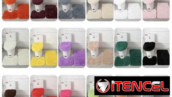 Set de alfombras para baño (3 piezas) (cv)