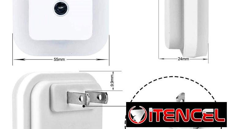 Lámpara de noche LED con sensor inteligente de atardecer a amanecer, luz blanca natural