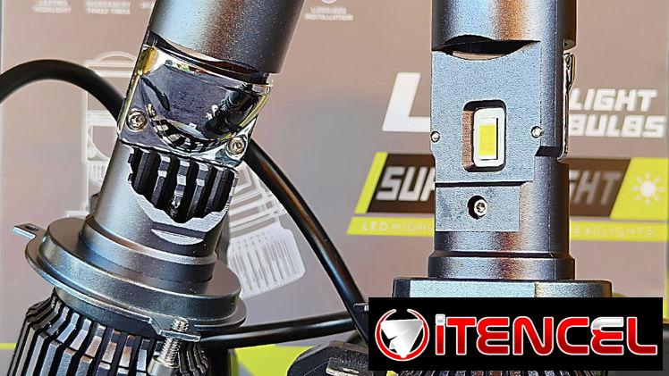 BOMBILLO H4 LED LUPA CHIP CSP DE ALTO BRILLO