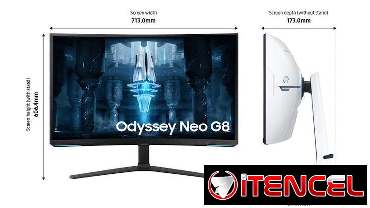 MONITOR SAMSUNG ODYSSEY NEO G8 DE 32” CURVO 4K UHD|240Hz|1ms|DisplayPort + HDMI|**Punto Negro(Abajo)**EN CAJA!(52971024)