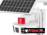 Cámara vigilancia 3 lentes/alarma: sireno e iluminación estroboscopica