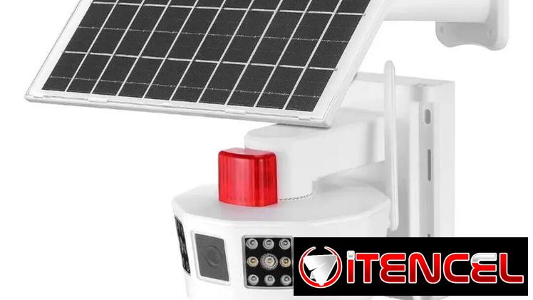 Cámara vigilancia 3 lentes/alarma: sireno e iluminación estroboscopica