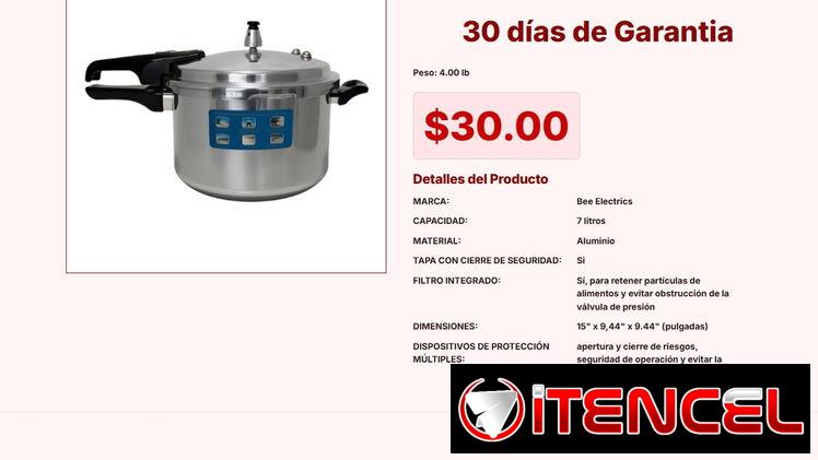 Olla para Inducción de 7 Litros Bee Electrics con 30 días de garantía VPT#-0223